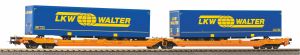Taschenwagen T3000e Wascosa VI zwei Auflieger LKW Walter - Piko 58979 Spur H0