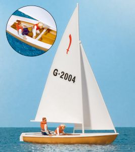 Segler (4). Segelboot Korsar - Preiser 10681 Spur H0