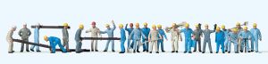 Gleisbauarbeiter. 24 Figuren - Preiser 14403 Spur H0