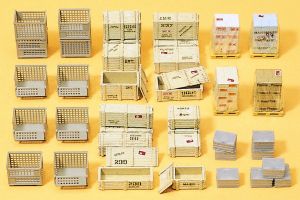 Gitterboxpaletten und anderes - Preiser 17110 Spur H0