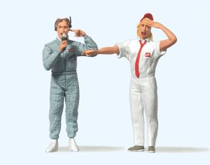 Reporter beim Autorennen - Preiser 57107 Spur 2m / G