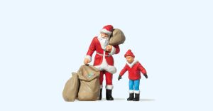 Weihnachtsmann, Kind - Preiser 65335 Spur 0