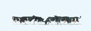 K�he schwarz gefleckt - Preiser 79228 Spur N