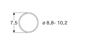 Haftringsatz Wechselstrom 10St�ck 8,8-10,2mm - Roco 40073 Spur H0