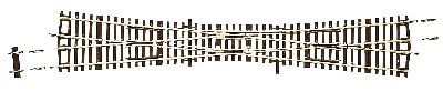 EKW-10 Einfache Kreuzungsweiche 10� - Roco 42493 Spur H0