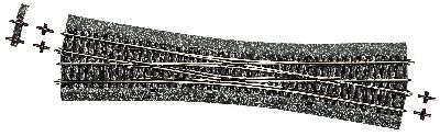 Doppelkreuzungsweiche DKW-10 - Roco 42549 Spur H0