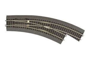 Bogenweiche BWr3/4 m.Bet. - Roco 42573 Spur H0