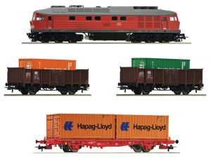Diesellok BR 232 mit G�terzug DCC - Roco 5110003.1 Spur H0