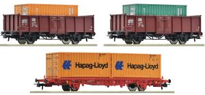 3 G�terwagen in Ep.VI aus Set 5110003 - Roco 5110003.3 Spur H0