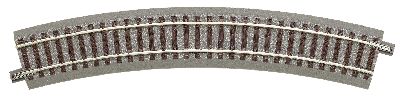 Gebogenes Gleis R3 Radius 434,5 mm, 30� - Roco 61123 Spur H0