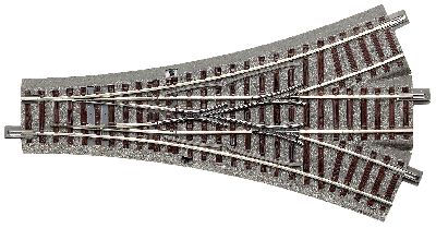 Dreiwegweiche symmetrisch f�r Handbetrieb. - Roco 61160 Spur H0
