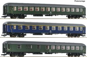 3-teiliges Set Hispania-Express der DB  Epoche IV - Roco 6200051 Spur H0