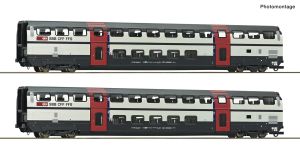 2-tlg. Set 1: Doppelstockwagen 2. Klasse - Roco 6200217 Spur H0