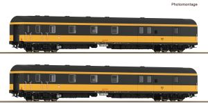 Set Bahnpostwagen �BB V gelb LED 2-tlg. - Roco 6210188 Spur H0