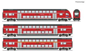 3er Set Dosto DB-AG AC - Roco 6220144 Spur H0
