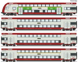4er Set Dosto CFL AC - Roco 6220148 Spur H0