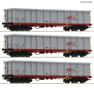 3er Set off.Gueterwag. Eanos - Roco 6600121 Spur H0