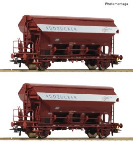 2er Set Schwenkdachwag. DB - Roco 6600124 Spur H0