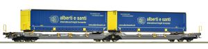 Doppeltwg. T3000e Hupac + Alb - Roco 6600137 Spur H0