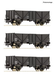 3er Set off.Gueterwag. SNCF - Roco 6600141 Spur H0