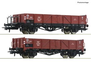 2er Set off.Gueterwag. PKP - Roco 6600150 Spur H0