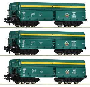 3er Set Selbstentladewag. - Roco 6600195 Spur H0