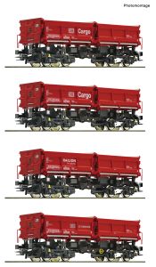 4er Set Muldenkippwag. DB-AG - Roco 6600202 Spur H0