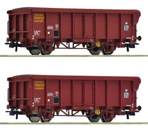 2-tlg. Set: Rolldachwagen - Roco 6600251 Spur H0