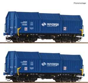 2er Set Teleskophaubenwagen PKP - Roco 6680008 Spur TT