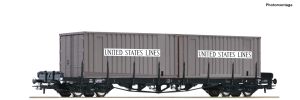 Rungenwagen Rs mit Container NS IV - Roco 76714 Spur H0