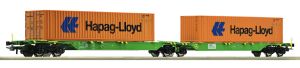 Container-Doppeltragwagen Sggrs Hapag-Lloyd - Roco 77370 Spur H0
