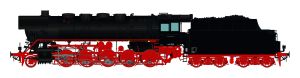 Dampflok BR 44 1796 DRost IIIb Kohle NEM - Spur1at 11117 Spur 1