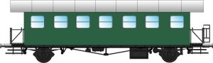 Spantenwagen  2.Kl �BB Ep.III gr�n - Spur1at 60103 Spur 1
