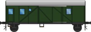 G�terzug-Begleitwagen Pwgs DRost IV gr�n - Spur1at 70211 Spur 1