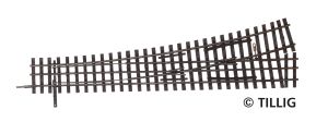 Dreischienen-Schmalspurweiche links H0/H0e-H0, L�nge 228 mm - Tillig 85196 Spur H0