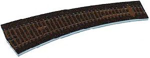 Gleisbettung Elitegleis dunkel (braun) f�r linke Innenbogenw - Tillig 86520 Spur H0