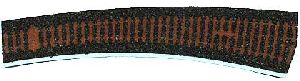 Gleisbettung Elitegleis dunkel (braun) f�r Innenbogenweiche - Tillig 86521 Spur H0