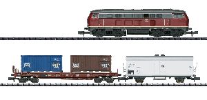 G�terzug Diesellok BR 216, 2 G�terwagen DB IV DC-analog - Trix 11146.1 Spur N