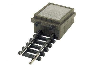 Prellbock mit Gleis, Kastenprellbock - Trix 14976 Spur N