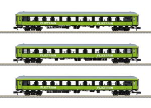 Schnellzugwagen-Set FLIXTRAIN 3-tlg. MHI 05/2025 - Trix 15462 Spur N