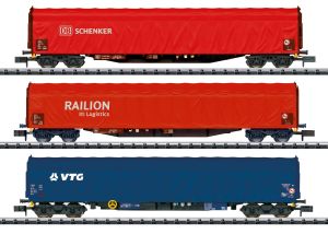 Schiebeplanwagen-Set Rils - Trix 18801 Spur N