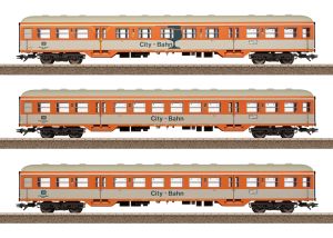 3tlg. Set Personenwagen BnrzB 778.1/ABnrzb 772.2 CityBahn DB - Trix 23234 Spur H0