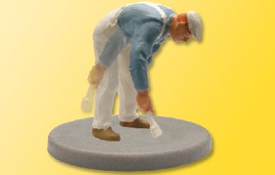 H0 Malergeselle geb�ckt, bewegt **Auslauf** - Viessmann 5014 Spur H0