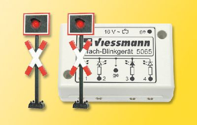 H0 Andreaskreuze, 2 St+Blink. - Viessmann 5060 Spur H0
