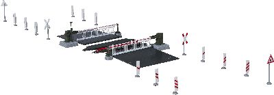 H0 Bahnschranke m.Behang - Viessmann 5104 Spur H0