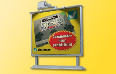 H0 Werbetafel m. LED-Beleucht - Viessmann 6336 Spur H0