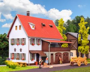 H0 Bauernhaus mit Scheune, Re - Vollmer 43721 Spur H0
