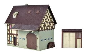 H0 Bauernhaus mit Scheune und - Vollmer 43731 Spur H0