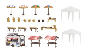 H0 Deko-Set Wochenmarkt - Vollmer 45141 Spur H0