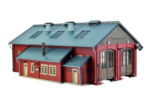 H0 Lokschuppen mit T�rschlie� - Vollmer 45753 Spur H0